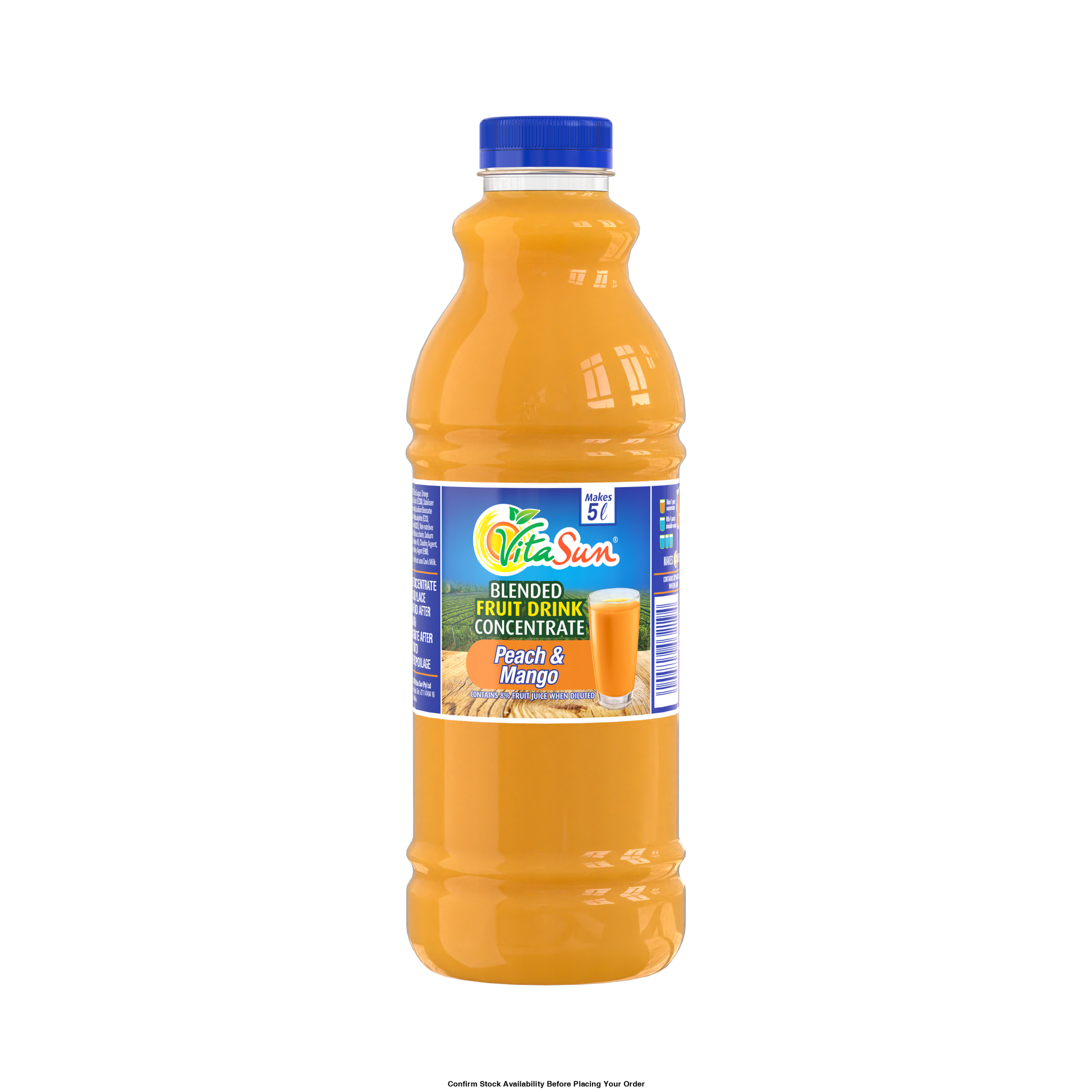 Vita Sun 9 X 1Lt Peach Mango 8% Blended Fruit Drink Concentrate 1 Liter (Sold 9 X 1L Per Case) Vita Sun Peach Mango