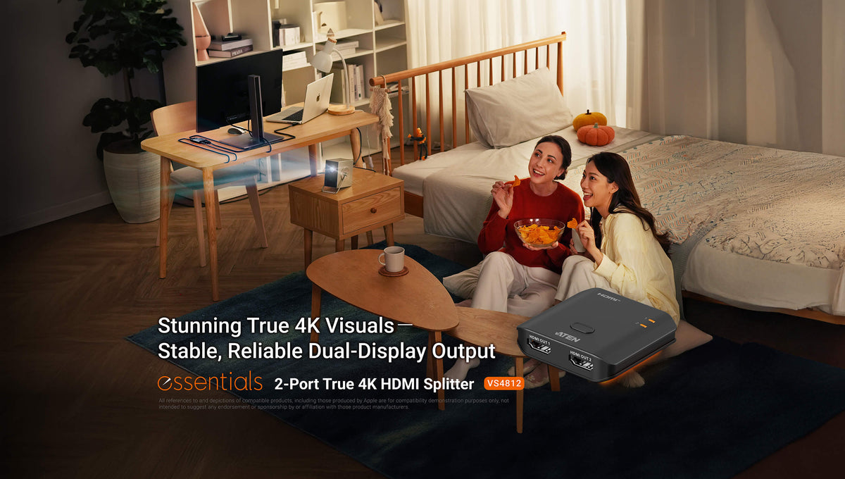 2-Port True 4K HDMI Splitter