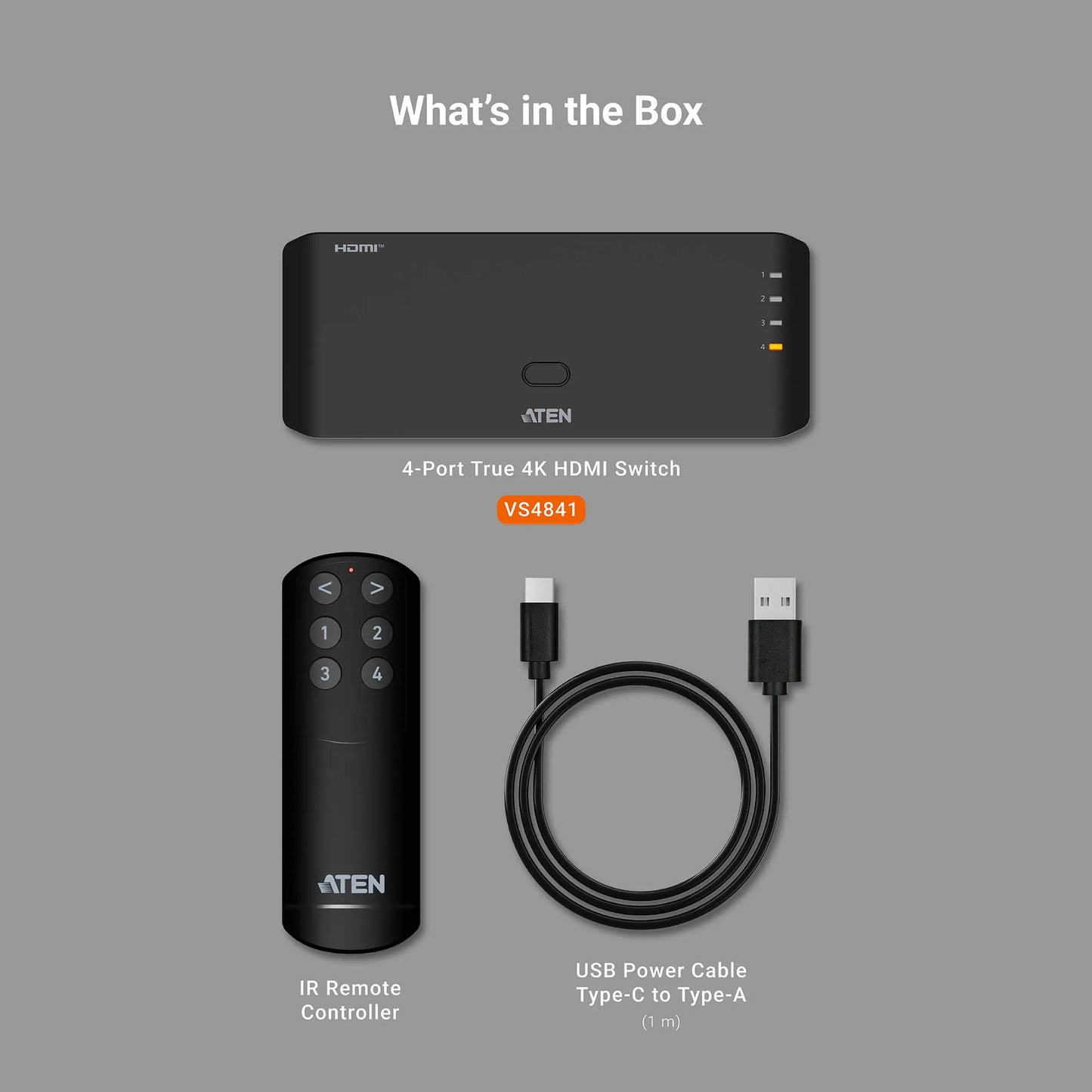 4-Port True 4K HDMI Switch