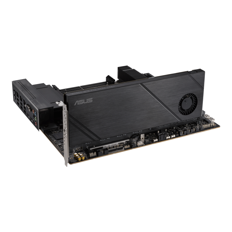 Hyper M.2 x16 Gen5 Card (PCIe 5.0/4.0) supports up to four NVMe M.2 (2242/2260/2280/22110) devices at up to 512 Gbps for RAID