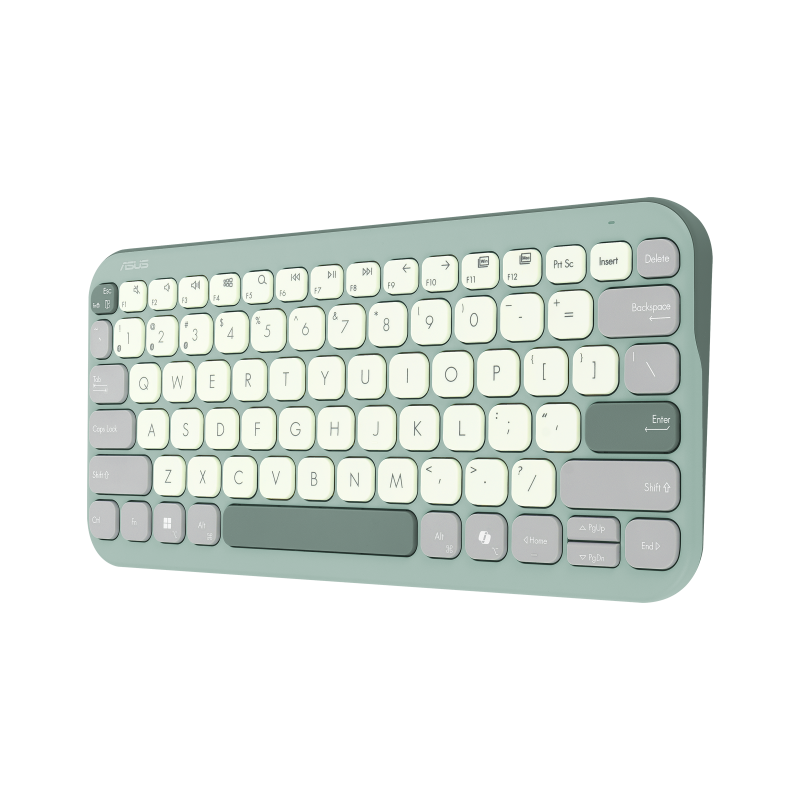 ASUS Marshmallow Keyboard KW100|Bluetooth 5.0|Green Tea Latte|Compact|Ultrathin wireless Bluetooth keyboard