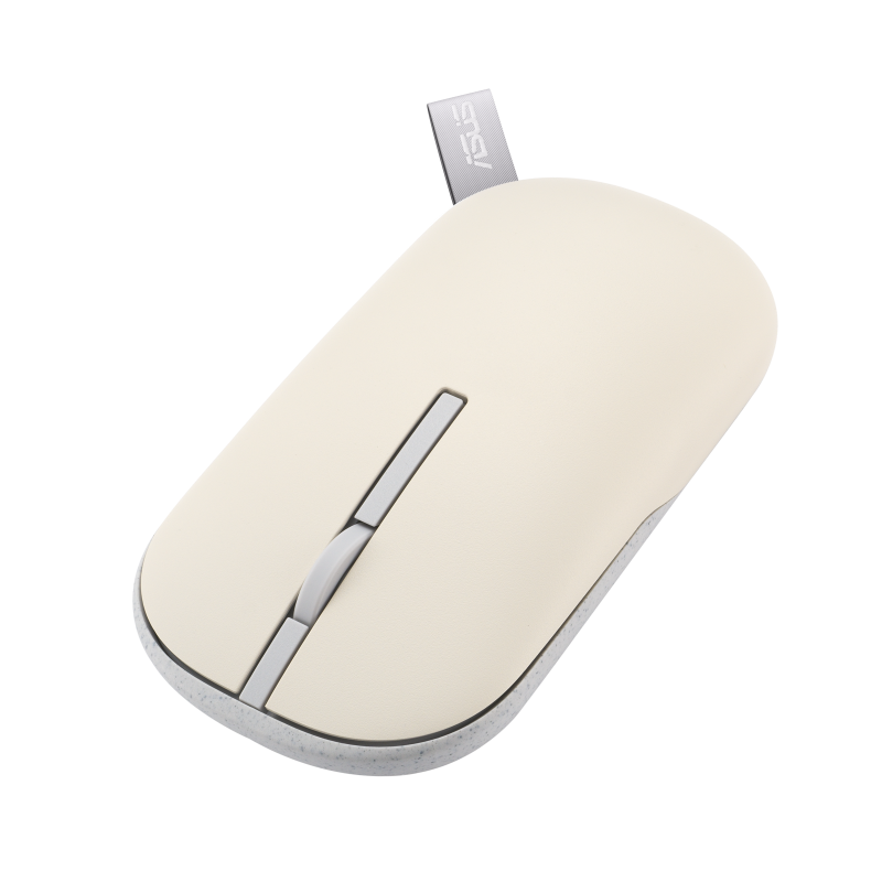 ASUS Mouse|Marshmallow Mouse MD100|Oak Milk|800 to 1600 DPI|Dual-mode wireless: RF 2.4 GHz (dongle)|Bluetooth