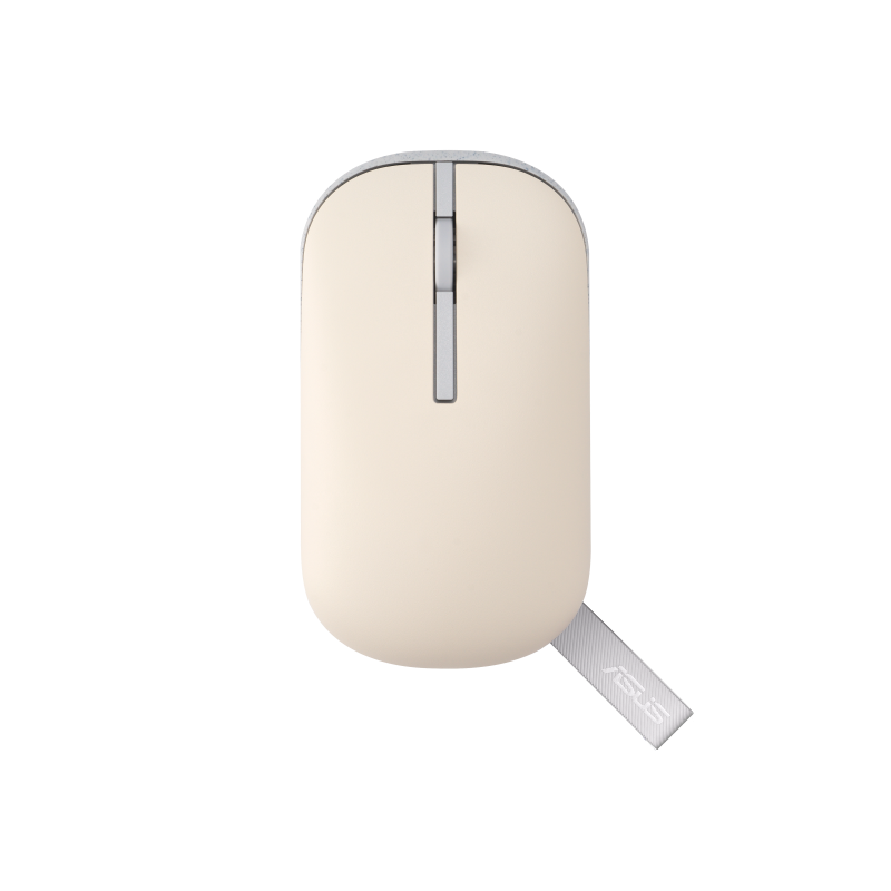 ASUS Mouse|Marshmallow Mouse MD100|Oak Milk|800 to 1600 DPI|Dual-mode wireless: RF 2.4 GHz (dongle)|Bluetooth