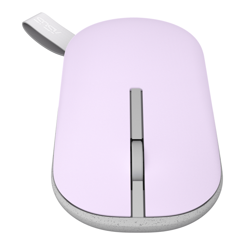 ASUS Mouse|Marshmallow Mouse MD100|Lilac Mist|800 to 1600 DPI|Dual-mode wireless: RF 2.4 GHz (dongle)|Bluetooth
