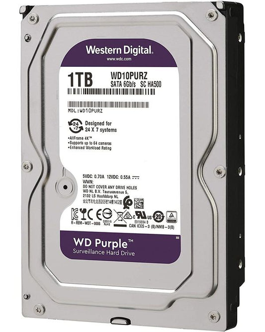Western Digital Purple Surveillance 1 TB 3.5 SATA Hard Drive