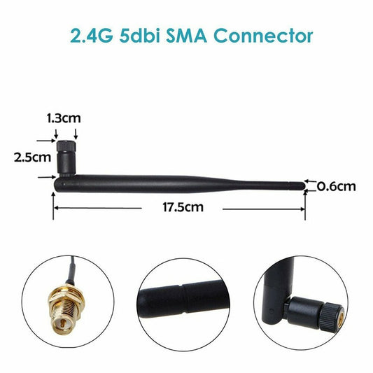 Wifi Arial 2.4g 5dbi Rp-sma 3m Cable Mag Mount