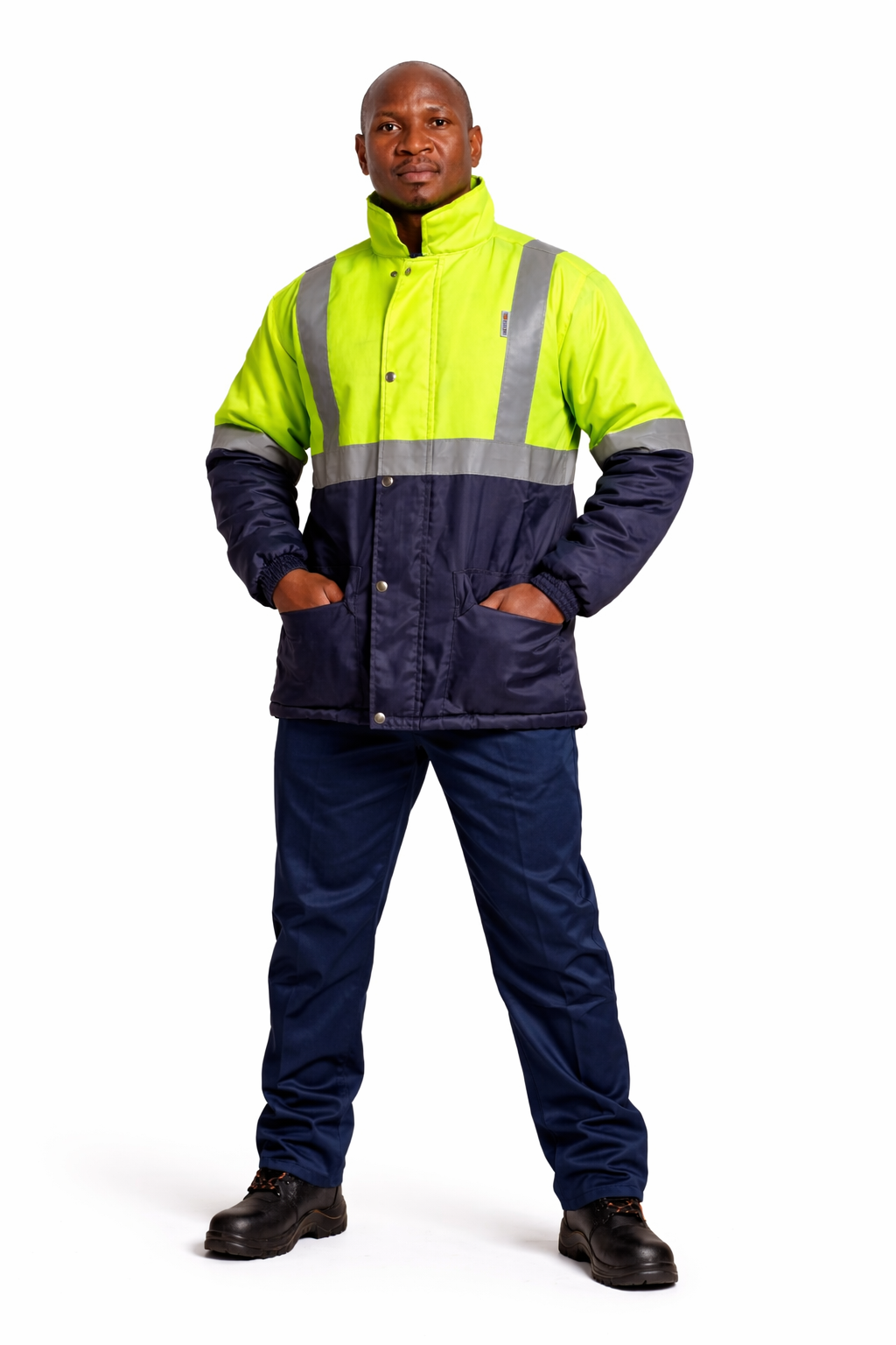 Two Tone Padded Winter Jackets - With Reflective Tape