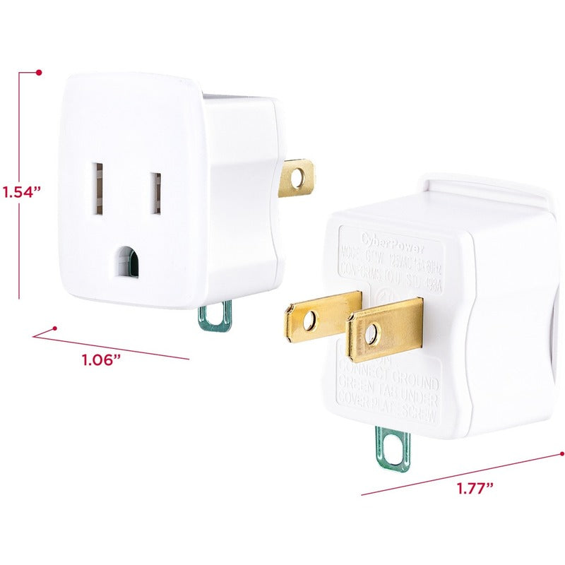 (x2) 3 Prong and (x2) 2 Prong Adapter