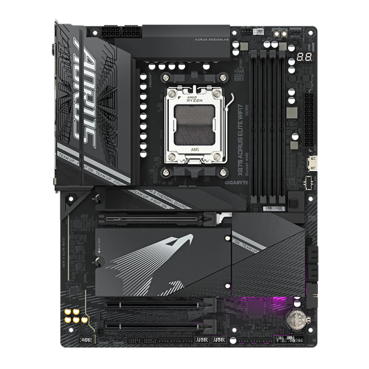 GIGABYTE Aorus AMD X870 Chipset for AMD AM5; 4x DDR5; 4x M2; 2x HDMI (1x Front)/2 x USB4® USB Type-C®; ATX.