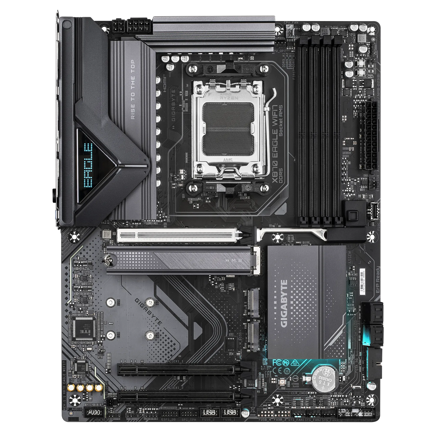 GIGABYTE AMD X870 Chipset for AMD AM5; 4x DDR5; 3x M2; HDMI/2 x USB4® USB Type-C®; ATX.