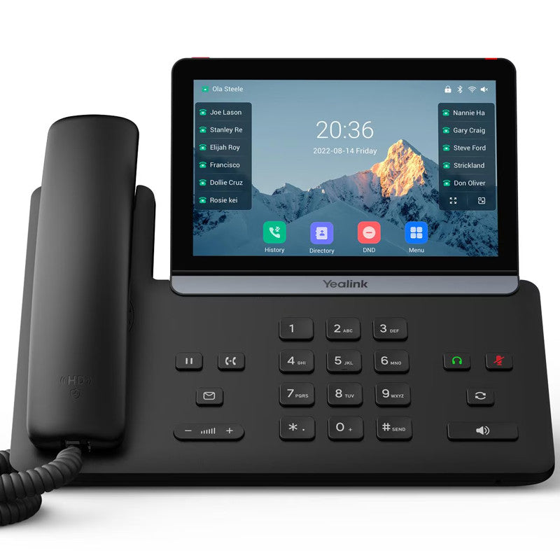 Yealink T87W Prime Business Phone, 7" Touch Screen, Built-In Bluetooth, Wi-Fi, PoE Support, Excludes PSU