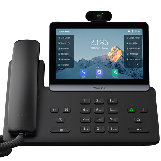 Yealink T88V Smart Business Phone With 7" Multi-Touch Screen, Camera Included, PSU Excluded