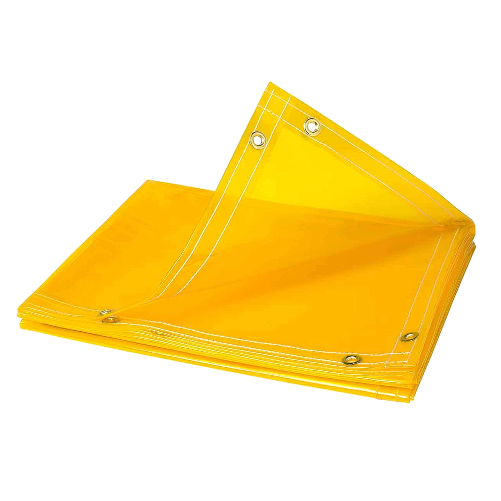 Pinnacle Welding Curtain Yellow with Eye Lids