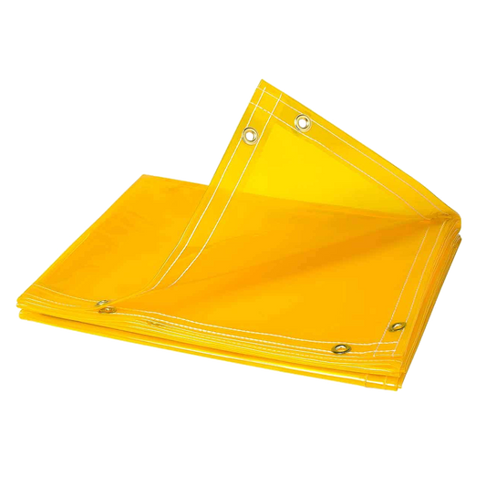 Pinnacle Welding Curtain Yellow with Eye Lids