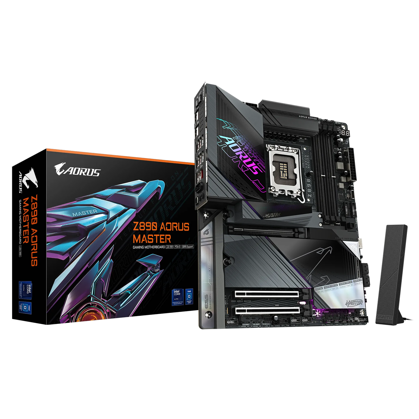 GIGABYTE Intel® Z890 Chipset for LGA 1851; 4x DDR5; 5x M2; 2xUSB4® USB Type-C®/HDMI (Front); ATX.