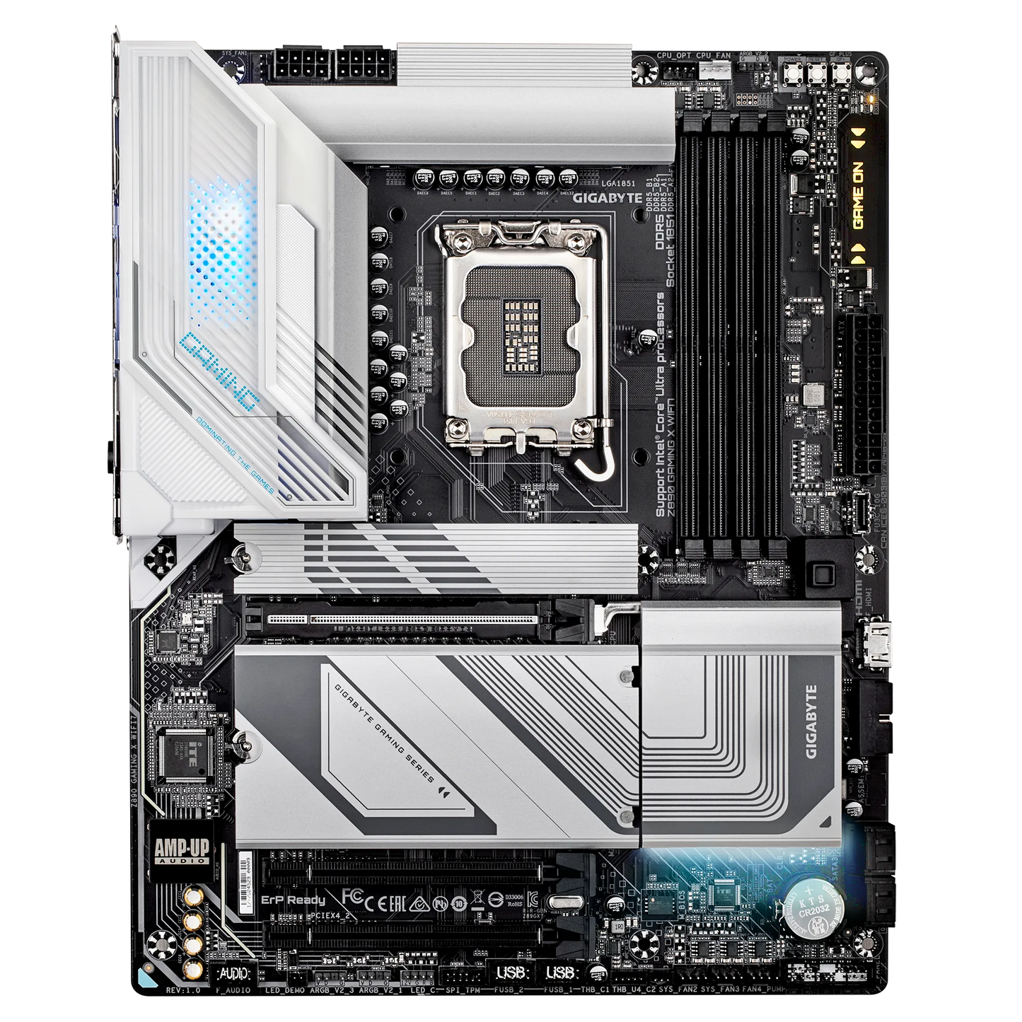 GIGABYTE Intel® Z890 Chipset for LGA 1851; 4x DDR5; 4x M2; USB4® USB Type-C®/DP/HDMI (Front); ATX.