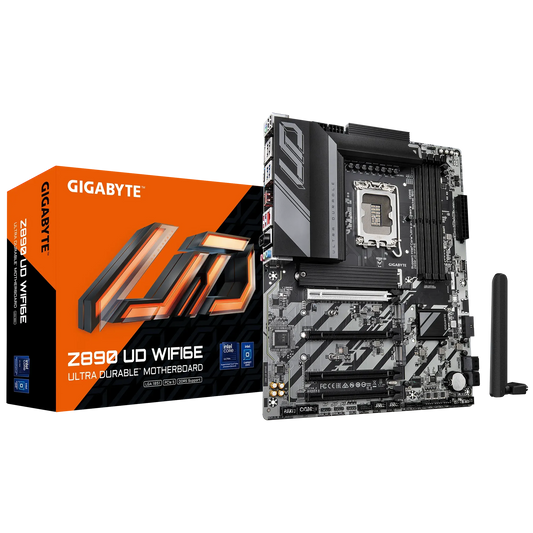 GIGABYTE Intel® Z890 Chipset for LGA 1851; 4x DDR5; 3x M2; USB4® USB Type-C®/DP; ATX.