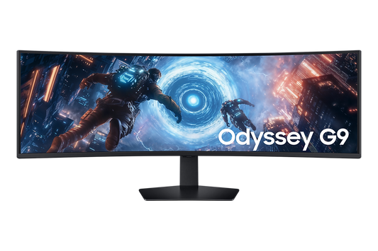 SAMSUNG LS49FG910E 49'' Odyssey G9 G91F DQHD Gaming Monitor; Borderless; 144Hz; 1000R; 5120x1440; GTG 1ms; HDR600; HAS; HDR 10 +