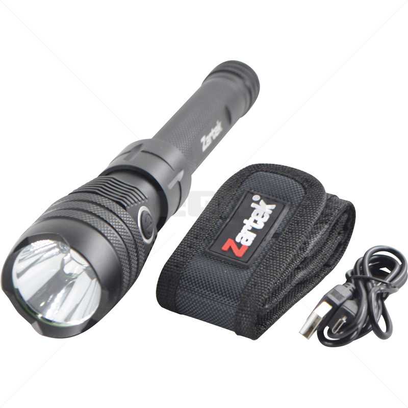 Zartek 900 Lumen LED Baton Torch USB Rec (ZA-410)