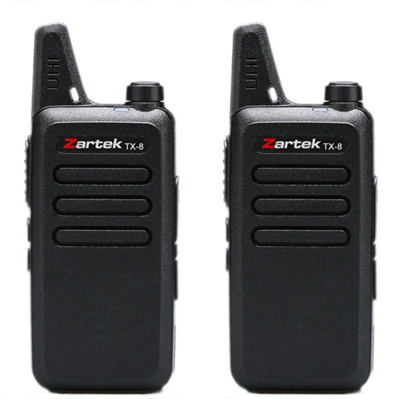 Zartek TX-8 TWIN PACK Two-Way Radios UHF Handheld Transceiver Radios - Guards On Duty Shop & Security Guards