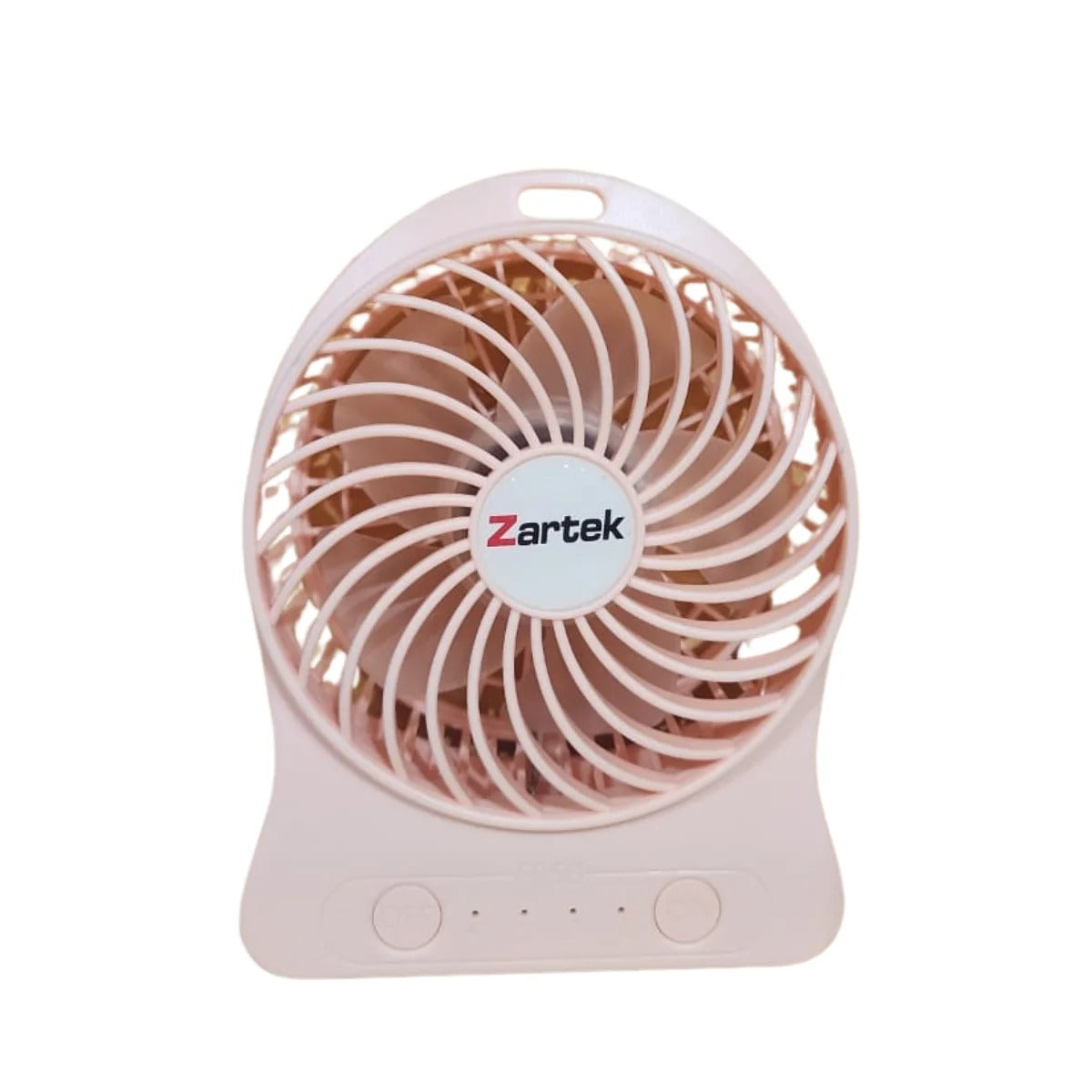 Zartek ZA-101 Rechargeable Mini Fan Pink 3 Speeds Portable USB-C 2200mAH