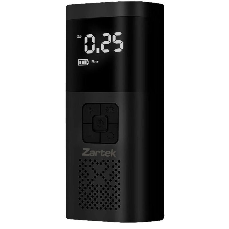 Zartek ZA-316 Air Pump Inflator Portable Rechargeable 60W with Screen Display and Powerbank