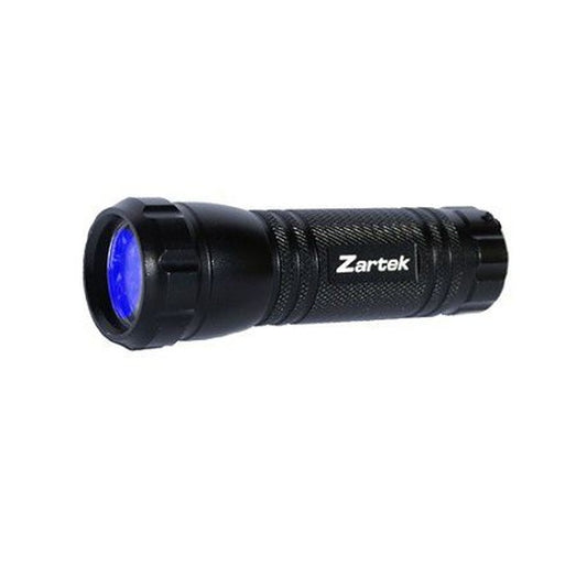 Zartek ZA-490 UV Flashlight Scorpion Detection 9 LED Aluminium 3 AAA Batteries