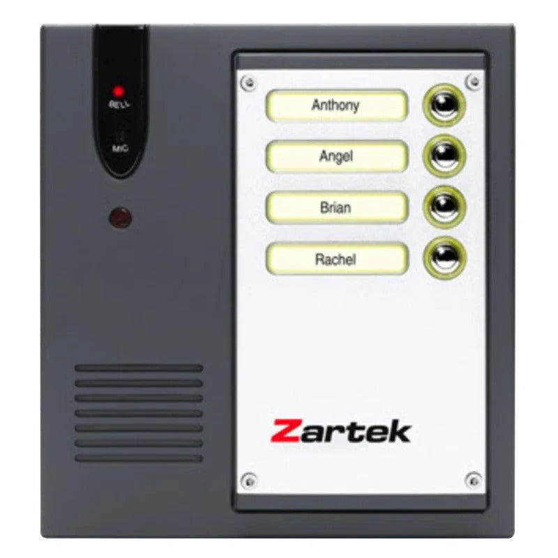 Zartek ZA-654 Four Button Digital Wireless Intercom Gate Station with Relay Board