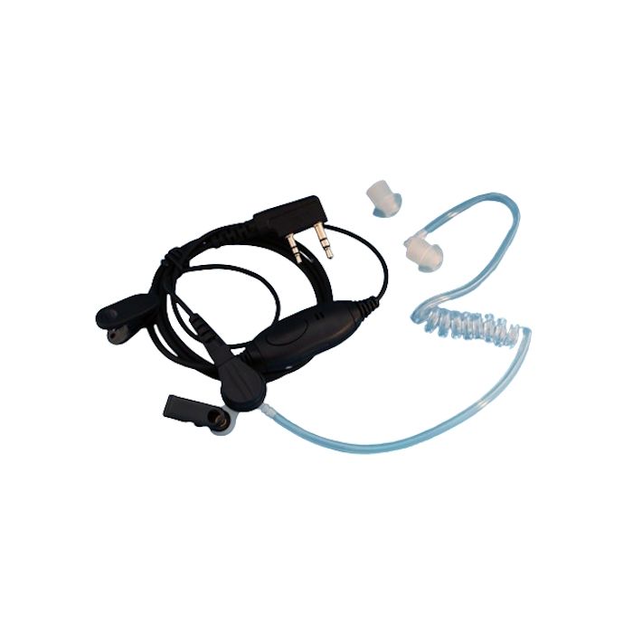 Zartek GE-266 Two-Way Radio Acoustic Ear-Tube With In-Line Mic Guards On Duty Security